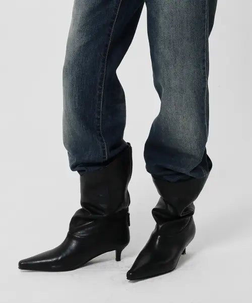 [SANDRIC] LINE.02 stiletto ankle boots_black