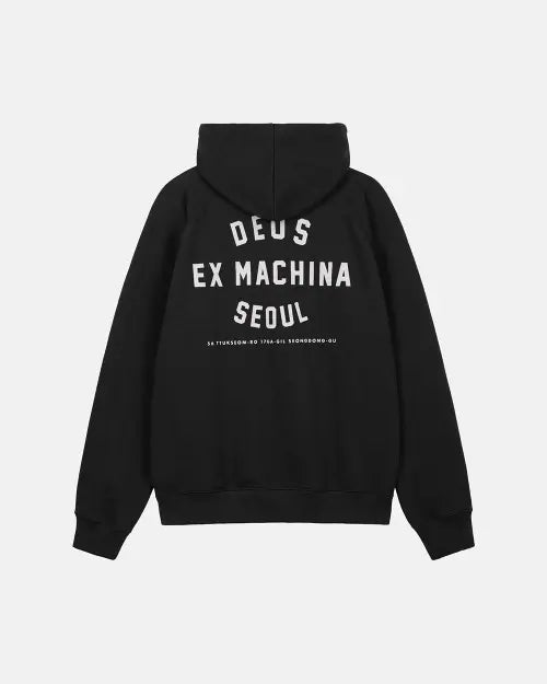 [DEUS EX MACHINA] Seoul College Address Hoodie - Black / Seoul College Address Hoodie_Black