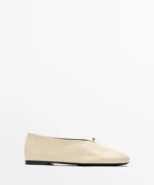 [MASSIMO DUTTI] Soft Leather Ballerina Flats / 소프트 레더 발레리나 플랫