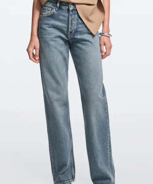 [MASSIMO DUTTI] Mid-Rise Wide Leg Jeans / 미드라이즈 와이드 레그 진