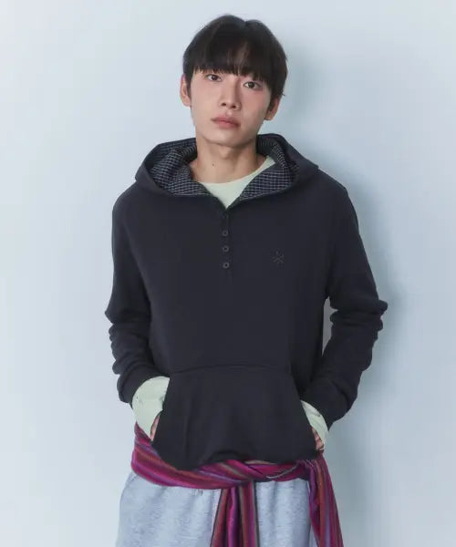 [CGP] Waffle Hood Long Sleeve - Navy / 와플 후드 롱슬리브-네이비