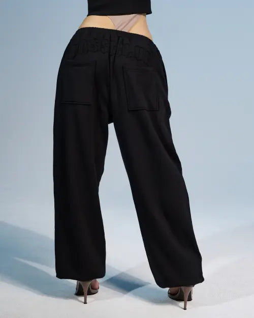 [COOLSIS] CS BASSC Wide Jogger Pants (Black) / CS BASSC WIDE JOGGER PANTS-076 (BLACK)