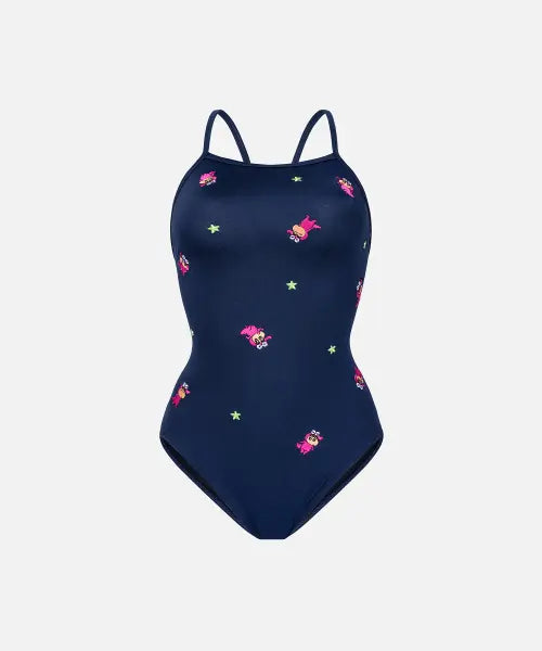 [BARREL] SHINCHAN CHOCOBI V BACK ONEPIECE DEEP NAVY / 짱구 초코비 V백 원피스 수영복 딥네이비 (B6SWSWS058DNV)