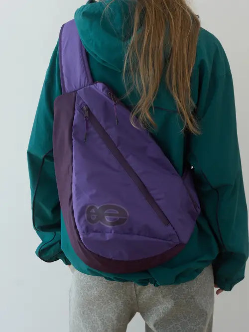 [ENZO BLUES] Double Logo Mountain Sling Bag (Purple) / 더블 로고 마운틴 슬링백 (Purple)