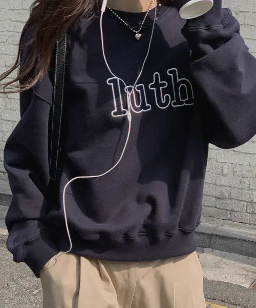 [LUTHPRODUCT] Commuters Sweat Shirt _ NAVY / Commuters Sweat Shirt(아플리케) _ NAVY