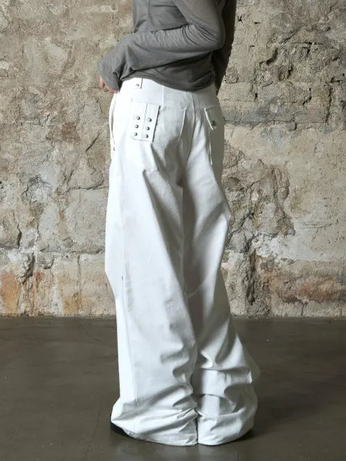 [EUCT] Rivet cotton stud string pants - IVORY / 리벳 코튼 스터드 스트링 팬츠 - 아이보리