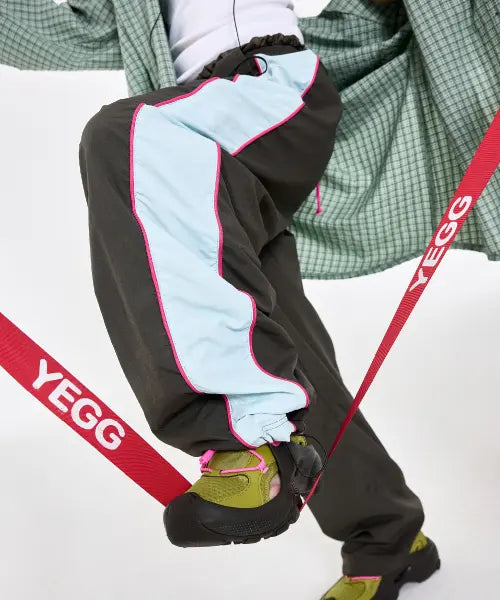 [YEGG] Nylon Track Pants Khaki / 나일론 트랙 팬츠 카키