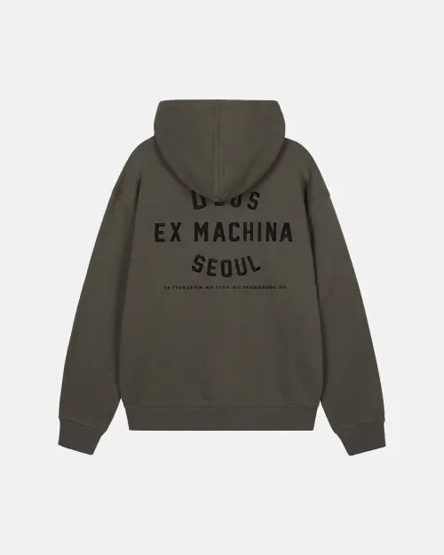 [DEUS EX MACHINA] Seoul College Address Zip Hoodie - Charcoal / Seoul College Address Zip Hoodie_Charcoal