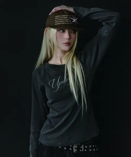 [UPDRAFT] Pigment Button Henley Long-Sleeve [Grey]