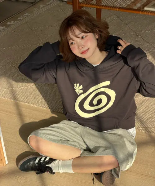 [AMOU] Molly Vintage Hoodie - Black / Molly HOODIE VINTAGE BLACK