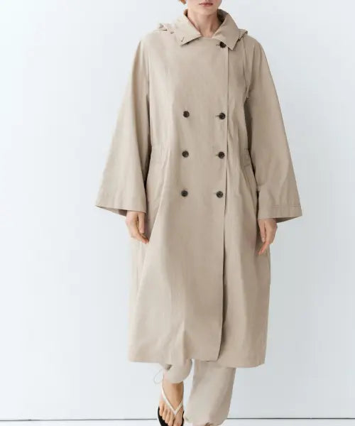[MASSIMO DUTTI] Cotton Blend Technical Trench Coat / 코튼 블렌드 테크니컬 트렌치코트