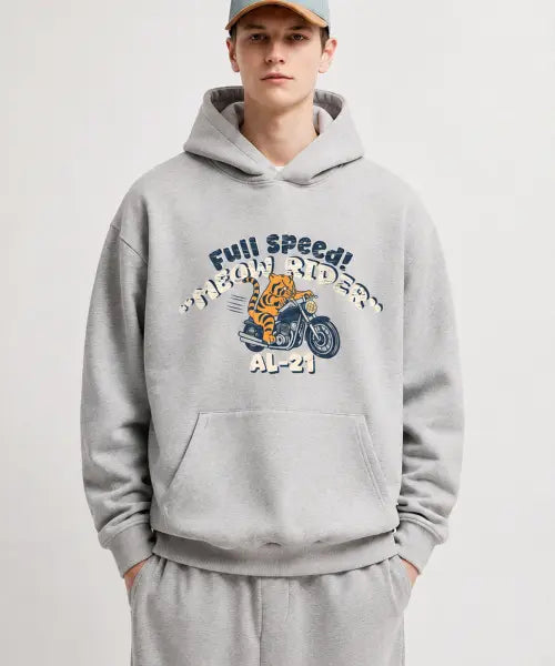 [AMBLELOOK] Hoodie Sweatshirt Meow Rider (3color) / 후디드 스웨트셔츠 미야오라이더 (3color)