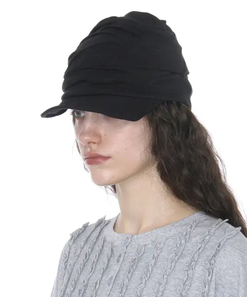 [PARTIMENTO WOMEN] RUCHED DRAPE HAT_BLACK / 러치드 드레이프 햇_블랙