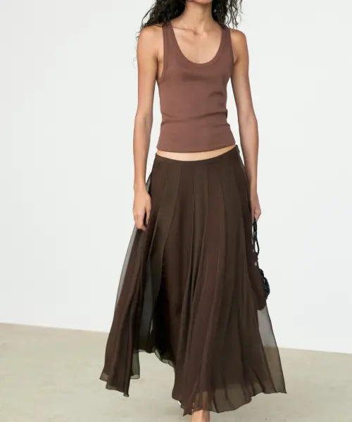 [MASSIMO DUTTI] Flared Fluid Midi Skirt / 플레어 플루이드 미디 스커트