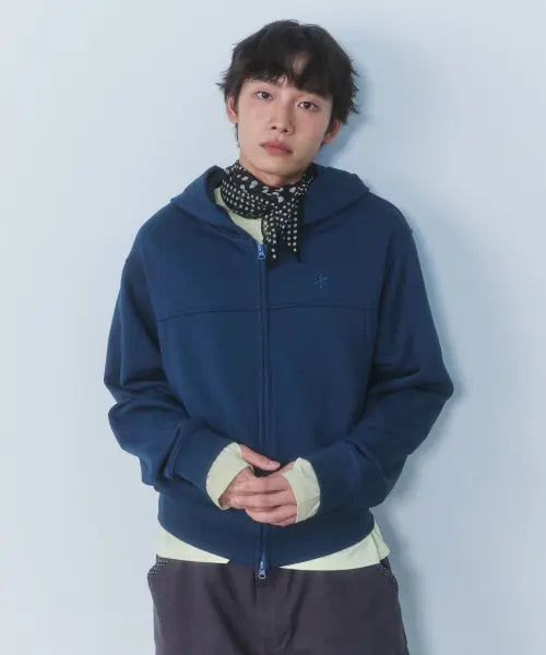 [CGP] Symbol Point Zip-Up Hoodie (with Long Sleeves) - Blue Green / 심볼 포인트 후드 집업(with 롱슬리브)-블루 그린