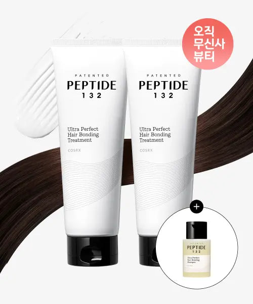 [COSRX] [2PACK/Large Capacity] Peptide-132 Ultra Perfect Hair Treatment 240mL x 2ea + Shampoo 100mL / [2PACK/대용량] 펩타이드-132 울트라 퍼펙트 헤어 본딩 트리트먼트 240mL x 2ea + 샴푸 100mL