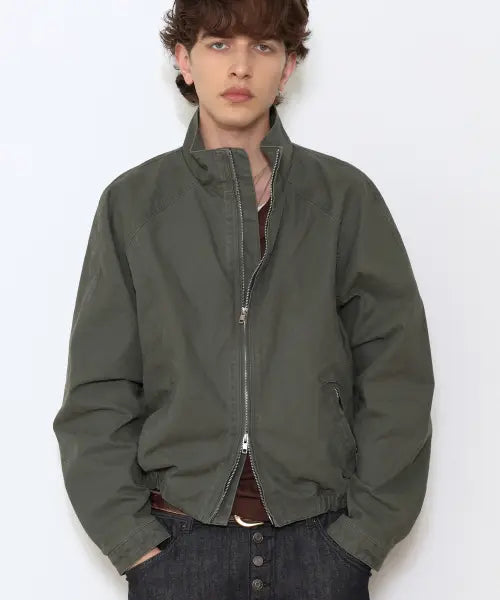 [DOFFJASON] Binding High Neck Cotton Jacket KHAKI / 바인딩 하이넥 코튼 자켓 KHAKI
