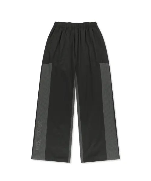 [MATIN KIM] WAFFLE COLOR BLOCK TRACK PANTS IN BLACK