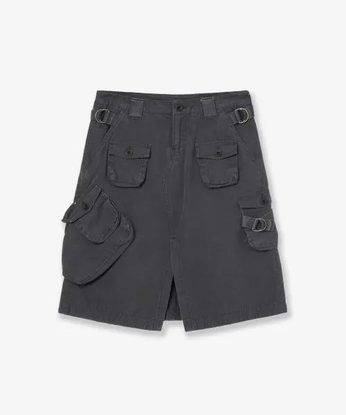 [AEAE] UTILITY WORK SKIRT [CHARCOAL]