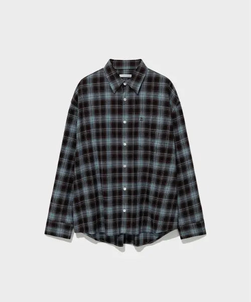 [LOW CLASSIC] OVERSIZED Lc FLANNEL CHECKED SHIRT_BROWN [LC263SH01BR]