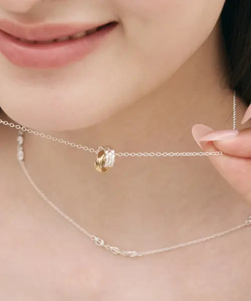 [LOVEMBER] [Silver 925] Bubble Cushion Necklace / [silver 925] Bubble Cusion N