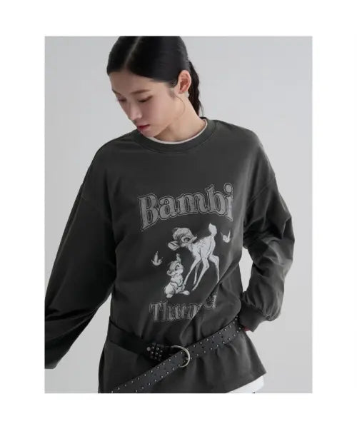 [8SECONDS] [Disney] Cotton 16s Graphic T-shirt (Ash) / [Disney] 코튼 16수 그래픽 티셔츠  애쉬
