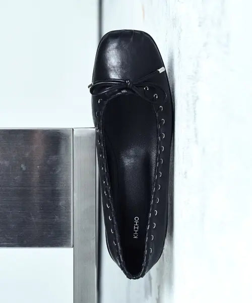 [KHIHO] Ribell Flat Shoes Black / 리벨 플랫 블랙