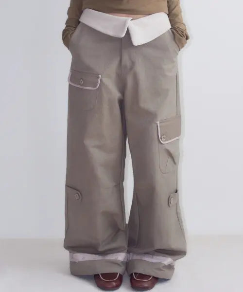 [OAFISH] Folding Pocket Pants, Khaki
