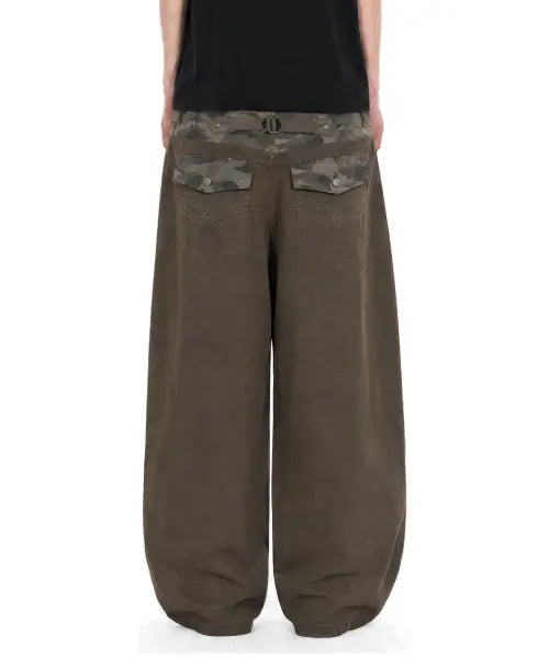 [IDWS] Hidden Camo Balloon Pants Brown