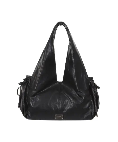 [PAONS] DUAL POCKET HOBO BAG BLACK / 듀얼 포켓 호보백 블랙