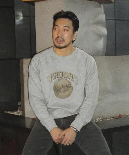 [DISCUS ATHLETIC] [MUT lab] Archive Virginia Sweatshirt - Mélange Grey / [MUT lab] 아카이브 버지니아 스웨트 셔츠 멜란지 그레이