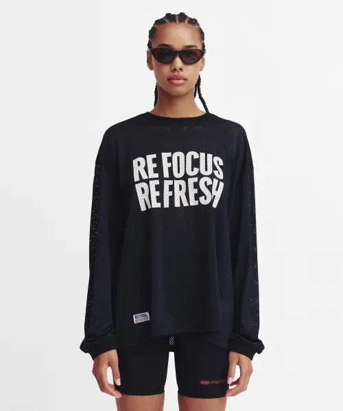 [MENASOO] Refocus Mesh Round Neck T Shirt_Black