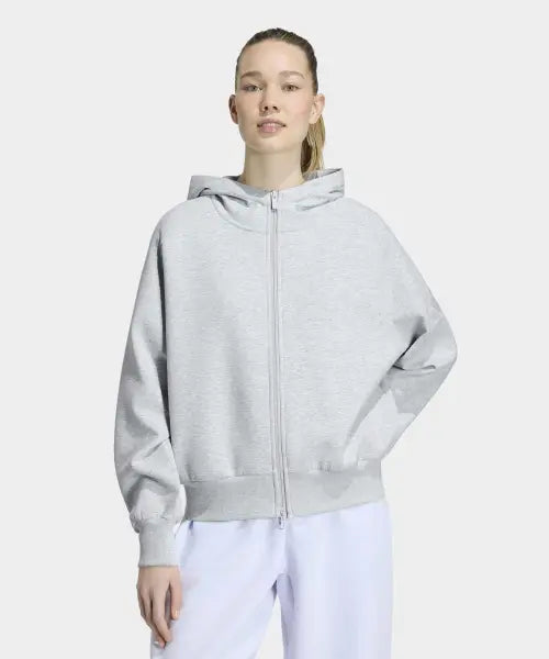 [ADIDAS] W SL FZ HD          LGREYH / 소프트 럭스 풀 지퍼 후디 - 라이트그레이헤더 / KR2746