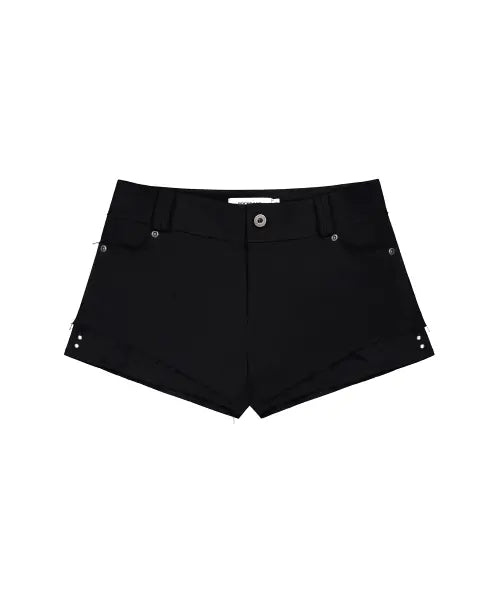 [ROCKCAKE] Layer Cut Shorts - Black
