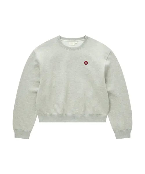 [COVERNAT WOMAN] WOMAN SMALL CLOVER HEART SWEATSHIRT / 우먼 스몰 클로버하트 맨투맨 오트밀