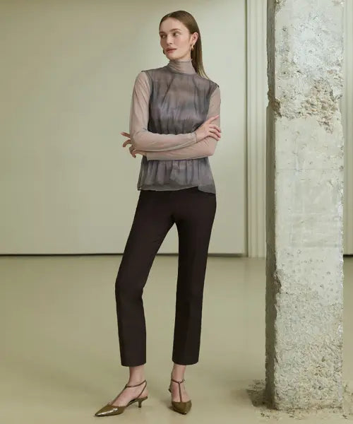[BORGOSESIA] 26FW Sabrina Slit Pants - Dark Brown / 26FW 사브리나 슬릿 팬츠 다크브라운