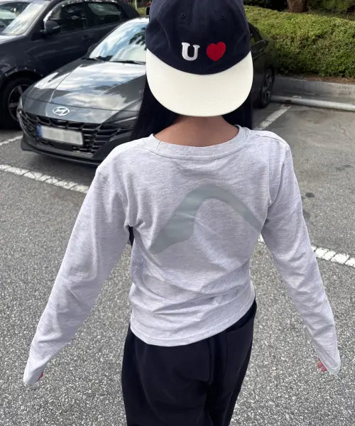 [ZEROSI] ZRS Spray Logo Long Sleeve (White Melange) / ZRS 스프레이 로고 롱슬리브 (백멜란지)