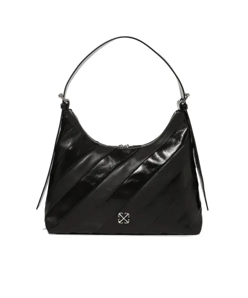 [OFF-WHITE] Stripe Hobo Bag (Black)