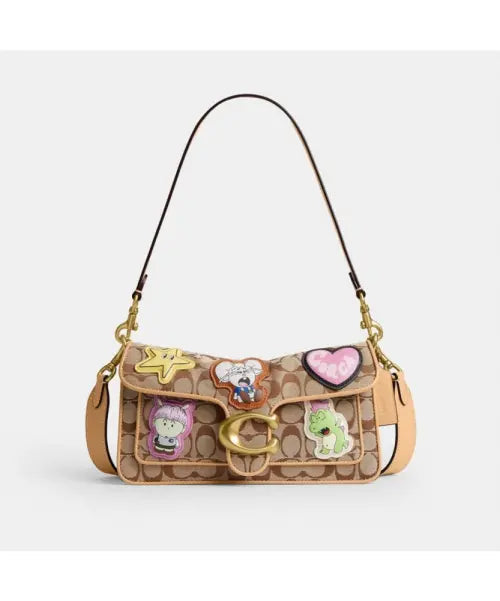 [COACH] Coach x Brain Dead Soft Tabby Shoulder Bag 26 in Signature Jacquard With Patch CEO07 B4/KH / 코치 x 브레인 데드 소프트 태비 숄더 백 26 인 시그니처 자카드 위드 패치 CEO07 B4/KH