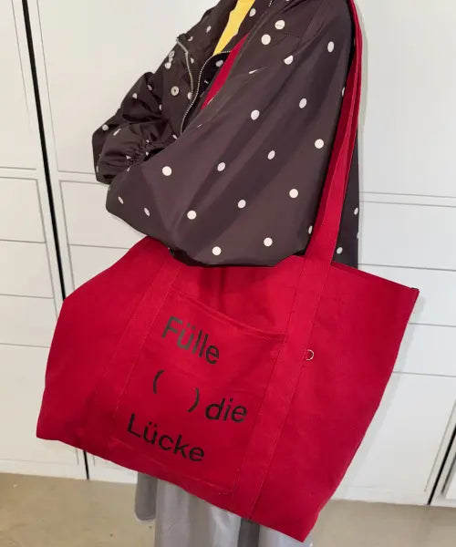 [FILLINTHEBLANK] Blank Canvas Bag (red)
