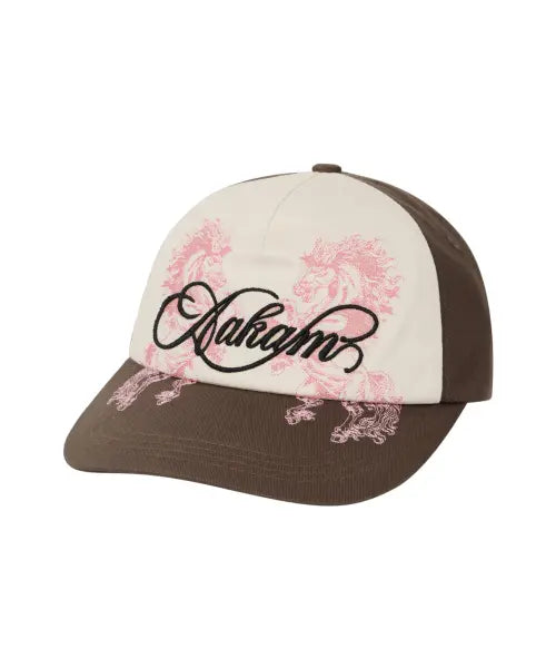 [AAKAM] Tribal Twin Horse Cap (Brown)