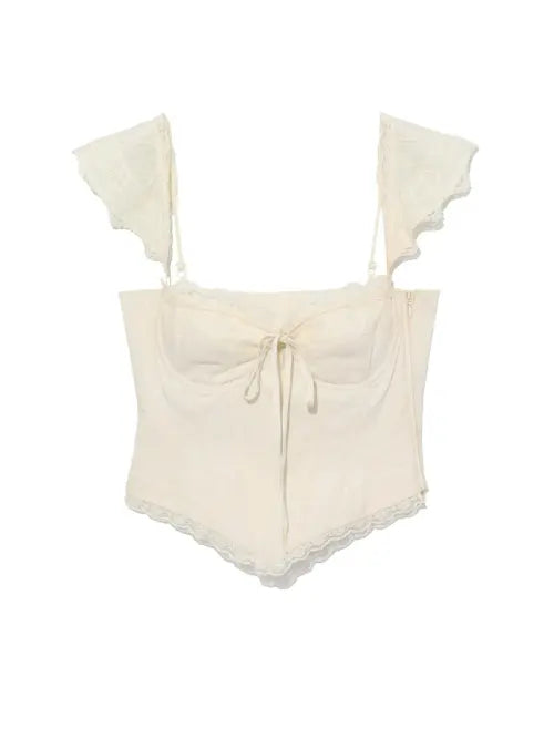 [GLOWNY] POWDER CORSET TOP (ECRU)