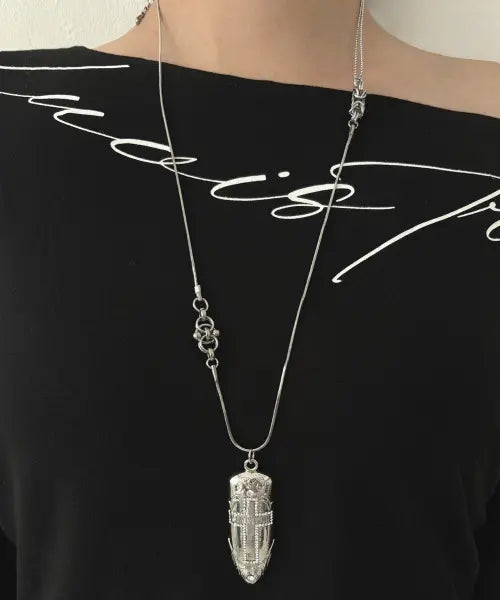 [LUVISTRUE] RL SHIELD NECKLACE(SILVER)