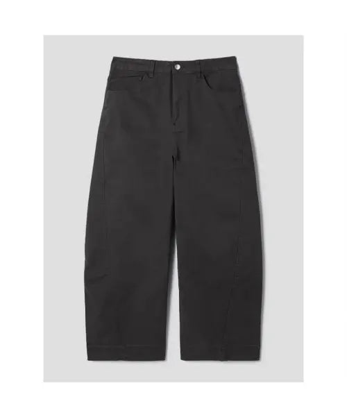 [8SECONDS] Cotton Spandex Balloon Curved Pants Ash / 코튼스판 벌룬 커브드 팬츠  애쉬