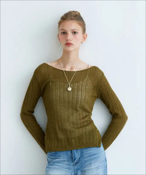 [MIXXO] Layered Strap Knit_MIWKAG732T / 레이어드 스트랩 니트_MIWKAG732T