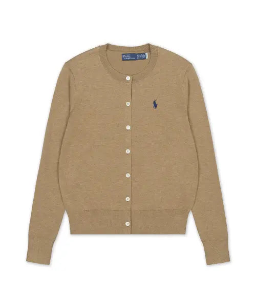 [POLO RALPH LAUREN] CARDIGAN-LONG SLEEVE-CARDIGAN 2/50 PIMA COTTON-MEDIUM BEIGE-260 / 코튼 크루넥 카디건-미디움 베이지