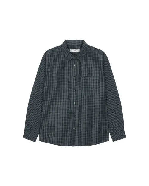 [GUVO] Gingham Check Shirt, navy