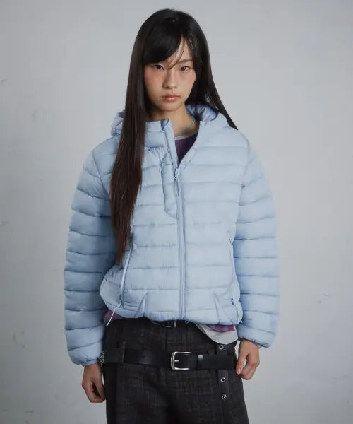 [CGP] Lightweight Hooded Padded Jacket Sky Blue / 경량 후드 패딩 - 라이트 스카이 블루
