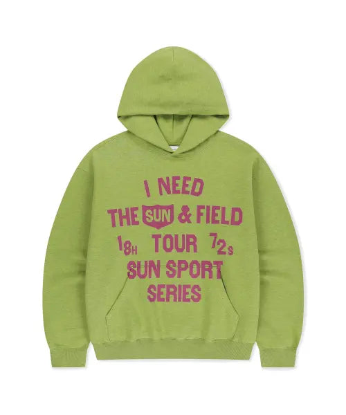 [SUNLOVETOUR] SUN and Field Hoodie Heather Lime