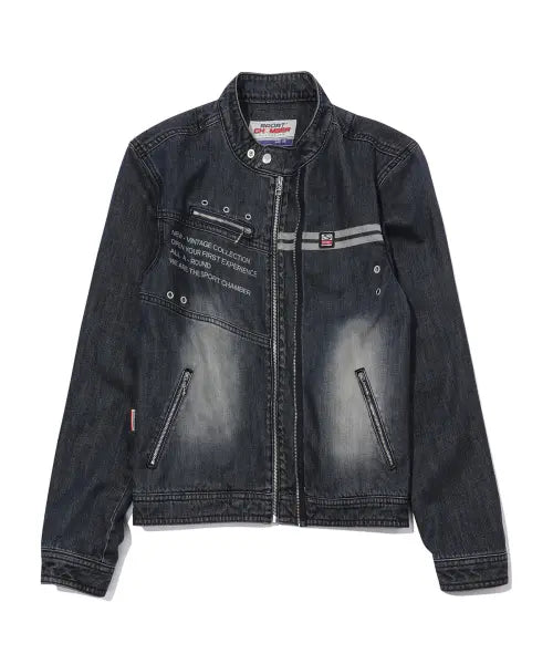 [SPORT CHAMBER] SC Denim Biker Jacket (Indigo) / SC 데님 바이커 자켓(인디고)